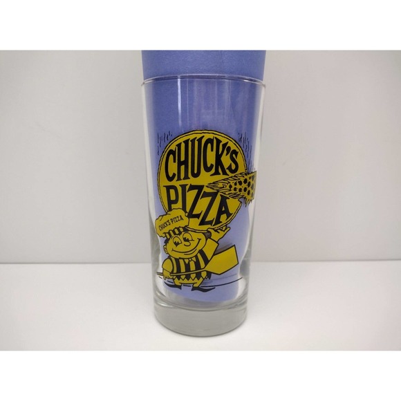 Vintage Chuck's Pizza Glass Yellow‎ Ducks - Picture 5 of 6